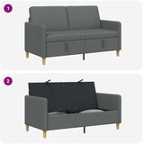 SOFA s pohranom Tamnosiva 152 x 78 x 87 cm Poliester | shoptok.hr