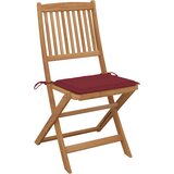 Maison Chic Zložljivi Vrtni Stoli - Stol za vrti 4 kosi z blazinami trden akacijev les JS2941, (21876434) | Shoptok.si