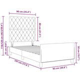 vidaXL Krevet Tamno Zelena 90x190 cm Baršun | shoptok.hr