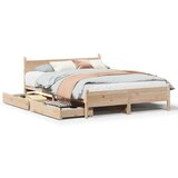 vidaXL Posteljni okvir brez vzmetnice 160x200 cm trdna borovina | Shoptok.si