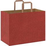  Papirnate vrećice 250 kom s ručkama crvene 32x17x25 cm | shoptok.hr