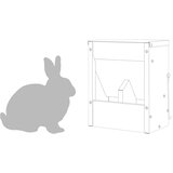 vidaXL Hranilnica za zajce srebrna 20 x 12,5 x 25 cm Cinkana jeklena | Shoptok.si