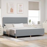  Krevetna konstrukcija Svjetlosiva 200 x 200 cm tkanina | shoptok.hr