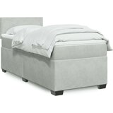 vidaXL Box spring krevet s madracem svjetlosivi 90x190 cm baršunasti | shoptok.hr