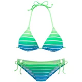 VENICE BEACH Bikini nebeško modra / neonsko zelena / bela