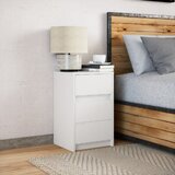  Noćni ormarić s LED svjetlima bijeli od konstruiranog drva | shoptok.hr