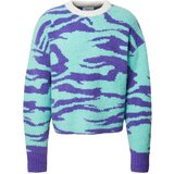 Smiles Pulover 'Amin' turkizna / lila | Shoptok.si