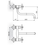 Rosan baterija za lavabo/sudoperu Brontee NB01101 Cene