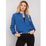 Fashion Hunters Ladies' dark blue bomber jacket Cene