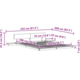 vidaXL Posteljni okvir z nočnimi omaricami 150x200cm iz trdnega lesa | Shoptok.si