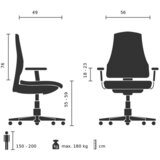 MID.YOU Pisarniški Stol Pullmann I, Črna | Shoptok.si