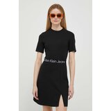 Calvin Klein Jeans Obleka črna barva | Shoptok.si