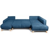Bonami Selection Plava sklopiva kutna garnitura od samta (s desnim kutom/u obliku slova "U") Tori – | shoptok.hr