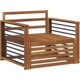  2 Komad Sofa s naslonima Čvrsto drvo akacije Prirodna - Prirodna Ravni | shoptok.hr