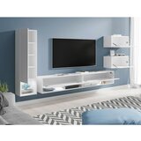 P & B Dnevni Regal Amadeo, Bela, Visoki Sijaj, Led, 4-Delno | Shoptok.si