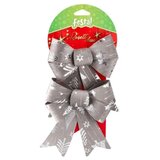  Rosett duo novogodišnja dekoracija mašna srebrna 14 x 18cm ( 715576 ) Cene