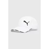 Puma Bombažna bejzbolska kapa bela barva, 024875