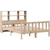 vidaXL Krevet s regalom za knjige bez madraca 120x190 cm od borovine | shoptok.hr
