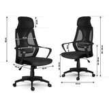  Uredska stolica Praga Micro-Mesh - crna Slike