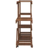  Stalak za cvijeće s kotačima 110x25x78 cm od masivne jelovine | shoptok.hr