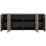 WOOOD Siva komoda v jesenovem dekorju 200x85x44 cm Brock – | Shoptok.si