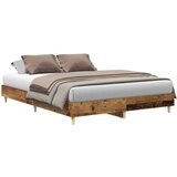 Maison Chic Posteljni okvir - Dvoposteljna postelja - Zakonska postelja brez vzmetnice star les 150x200 cm-J12428, (21771376) | Shoptok.si