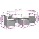 6-dijelni set vrtnih sofa od poliratana s jastucima svjetlosivi | shoptok.hr