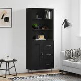 vidaXL Visoka komoda crni 69 5x34x180 cm konstruirano drvo Cijene