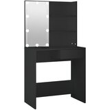 vidaXL Toaletna mizica z LED lučkami črna 74,5x40x141 cm, (20818202) Cene