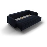Cosmopolitan Design Temno modra raztegljiva sedežna garnitura s prostorom za shranjevanje iz tkanine bouclé 222 cm Bali – | Shoptok.si