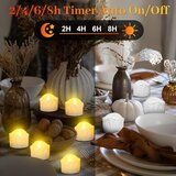DAPHOMEU 12x polnilne LED čajne svečke z daljincem in časovnikom | Shoptok.si