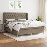 The Living Store Box spring postelja z vzmetnico taupe 160x200 cm blago - Box Spring Postelja, (21514987) Cene