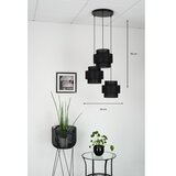  Brilagi - Visilica na sajli SPACE YUTE 3xE27/15W/230V crna | Eponuda.com