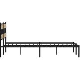 Metalni Kovinski posteljni okvir brez vzmetnice sonoma hrast 193x203 cm, (21608622) | Shoptok.si