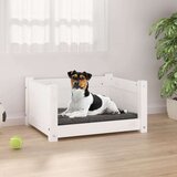  Krevet za pse bijeli 55 5x45 5x28 cm od masivne borovine | shoptok.hr