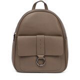 Shelvt Dark beige women's eco leather backpack Cene