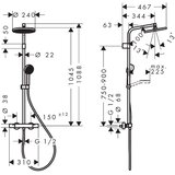 Hansgrohe 28078670 Activera S 240 EcoSmart 1jet stenska termostatska armatura s tu&amp;scaron; setom Slike