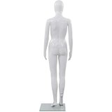  Ženska lutka za izlog sa staklenim postoljem bijela sjajna 175 cm | shoptok.hr