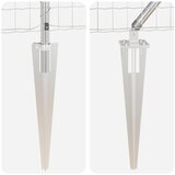  Ograda s postovima Srebrno 1 x 25 m Čelik | shoptok.hr