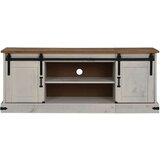 vidaXL TV omarica HALDEN 2 drsna vrata bela 150x40x60 cm masivni les | Shoptok.si