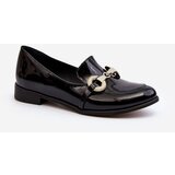 Zazoo 2880 Women's Patent Loafers With Decoration Black Cene
