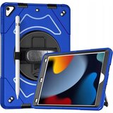 NIKCORP Ovitek za iPad 9/8/7 10.2 s stojalom in naramnim pasom, trislojni silikonski zaščitni etui z ročajem, moder, odporen na udarce, (5000138863) | Shoptok.si
