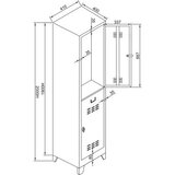 Hanah home ormarić za skladištenje Js1010Ma plava boja | ePonuda.com