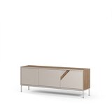 Marckeric Krem/u prirodnoj boji komoda u dekoru hrasta 150x55x35 cm Lilou – | shoptok.hr
