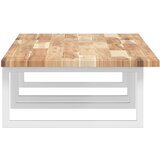  Zidna polica za umivaonik od čelika i masivnog bagremovog drva Smeđa 120 x 50 x 2 cm | shoptok.hr