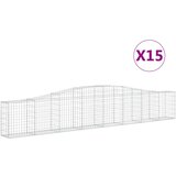  Lučne gabionske košare 15 kom 400x30x60/80 cm pocinčano željez | shoptok.hr