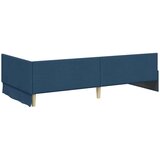 vidaXL Kotna postelja Modra 90 x 200 cm Tkanina in oblikovan les | Shoptok.si