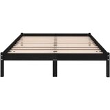 vidaXL Okvir za krevet od masivne borovine crni 135 x 190 cm UK bračni | shoptok.hr