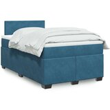  Krevet s oprugama i madracem plavi 120 x 190 cm baršun | shoptok.hr
