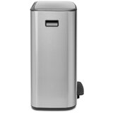 Brabantia Koš za odpadke s pedalom Bo, s plastičnim vložkom, 60 litrov - Matt Steel Fingerprint Proof | Shoptok.si